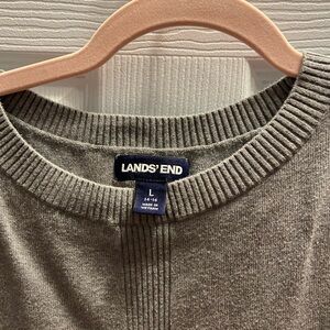 Lands' End Men's Crewneck Sweater in Gray